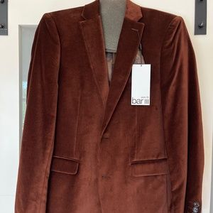 Bar III Slim Fit Velvet Blazer